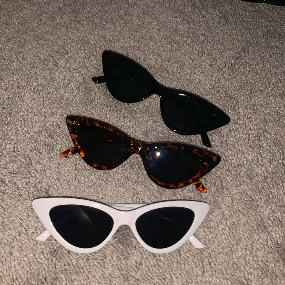 Cat Eye Plastic Glasses Trio